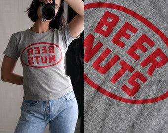 Vintage 80s Beer Nuts Tee Shirt | Champion Tee Shirt | 1980s Single Stitch, Worn In, Super Soft, Tee Shirt