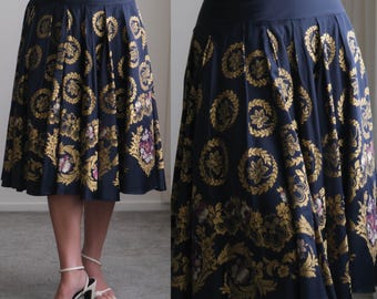 Vintage Ralph Lauren RARE Purple Label Denim Maxi Skirt With