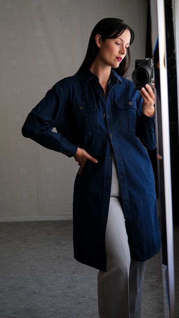 Vintage 80s CALVIN KLEIN Japanese Indigo Denim Ch… - image 3