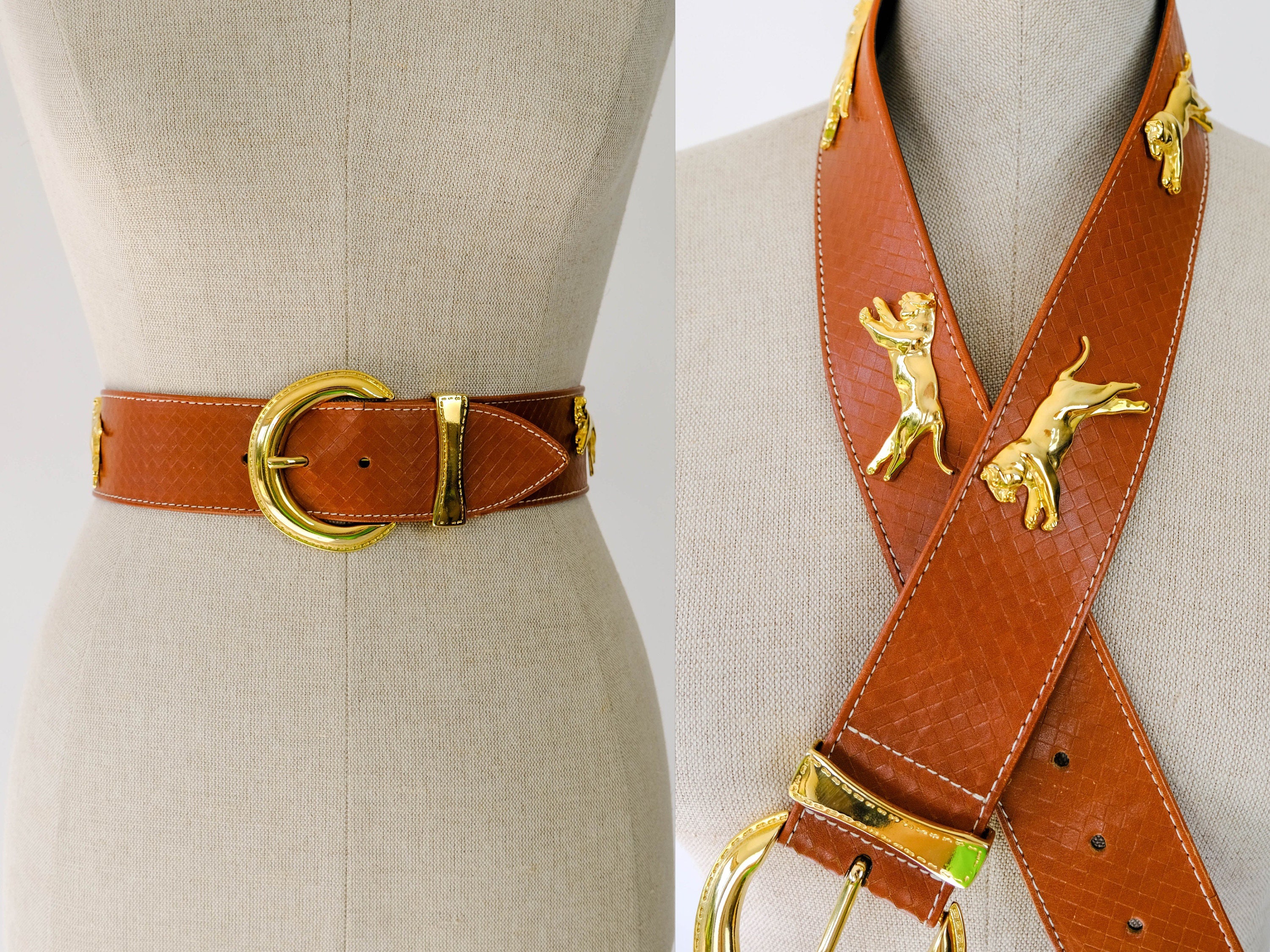 Hermès Yellow & Orange Thin H Belt - Vintage Lux