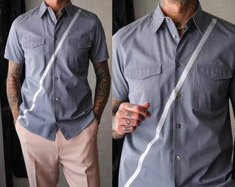 トップス 1980's-1990's GIORGIO ARMANI plain shirt 80s Giorgio Armani short sleeve shirt large – Vintage Sponsor