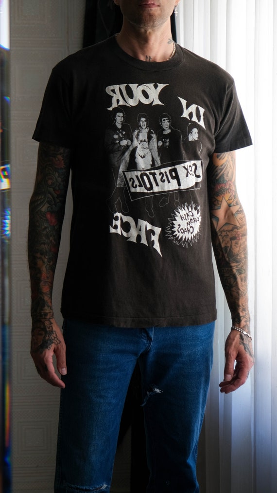 Vintage 90s Sex Pistols Cash From Chaos Single Stitch Portrait Tee