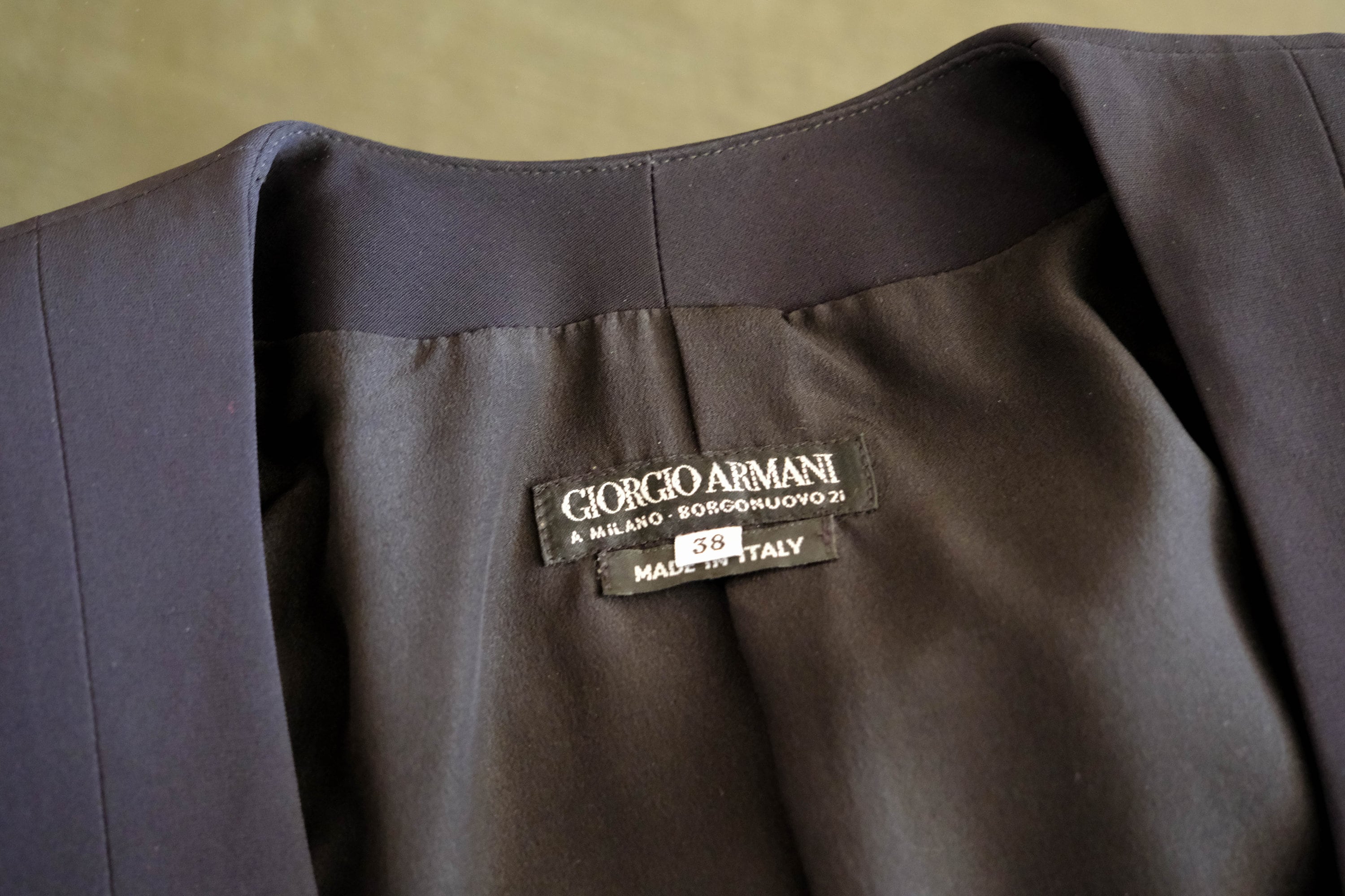 Vintage 90s Giorgio Armani Black Silk Double Breasted Kimono Vintage 90s Giorgio Armani Black Silk Double Breasted Kimono