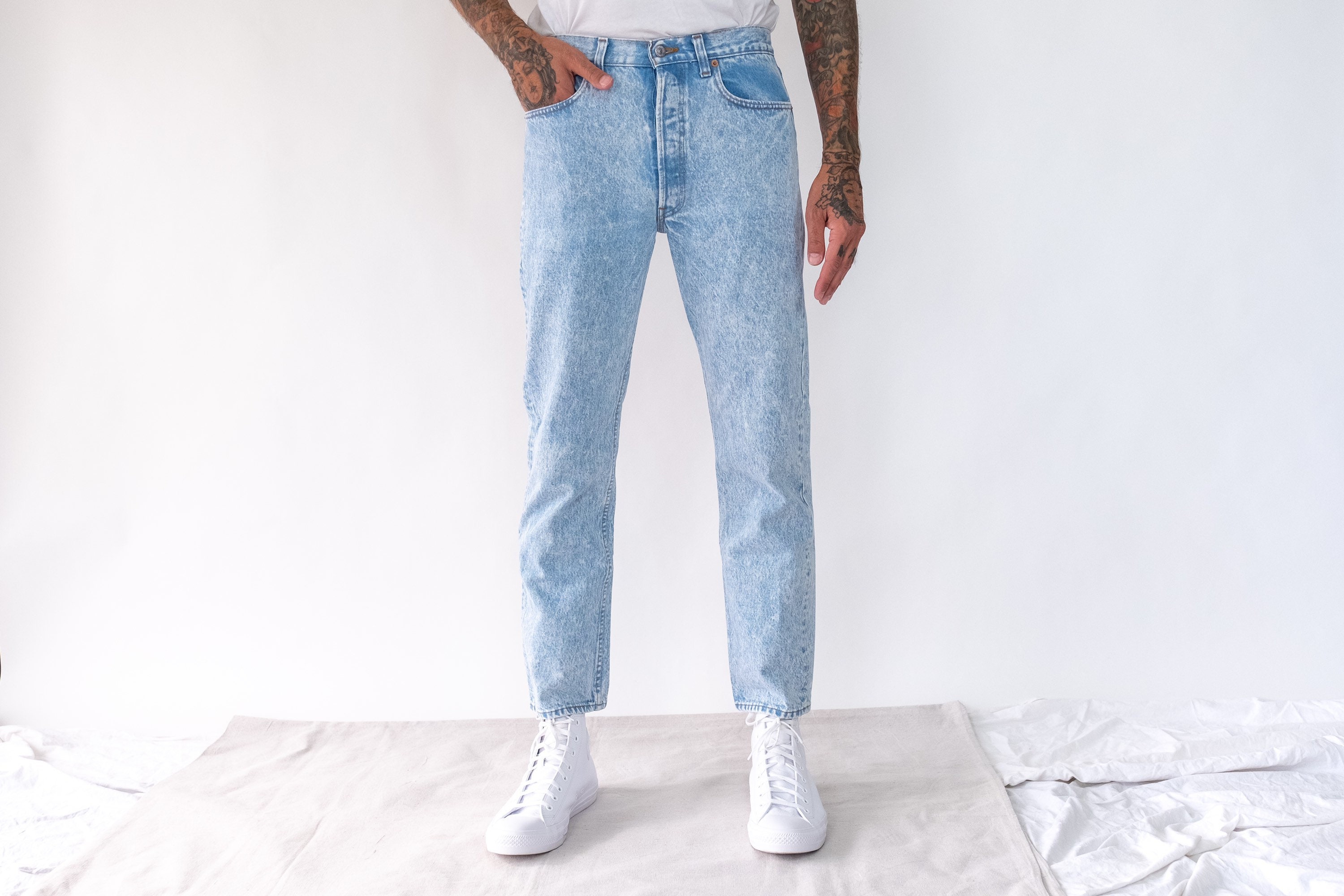 bleg Forløber Eksisterer Levis 501 Light Blue - Etsy