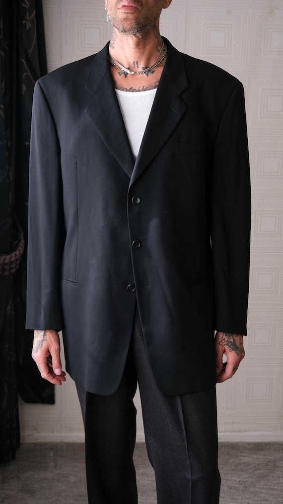 ヴィンテージ 90年代 GIORGIO ARMANI COLLEZIONI ブラック クレープ