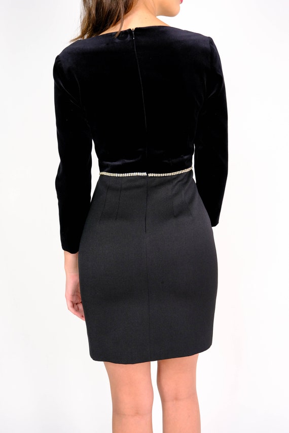 ミュウミュウ ベルベット ドレス ブラック MIU MIU Black Silk Velvet & Wool Mini Sheath Dress W