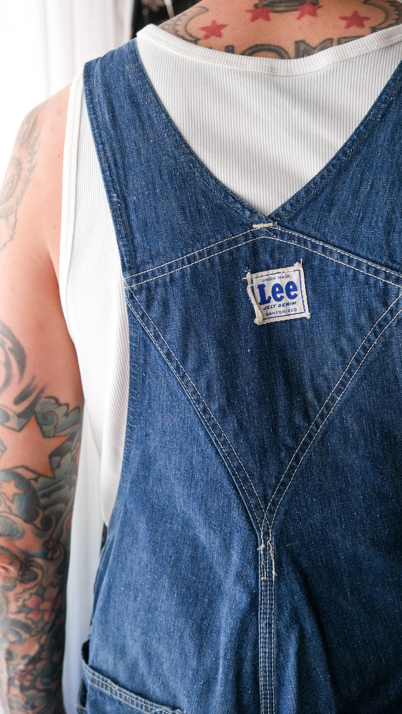 ヴィンテージ 40 年代 50 年代 LEE ジェルト デニム サンフォライズド