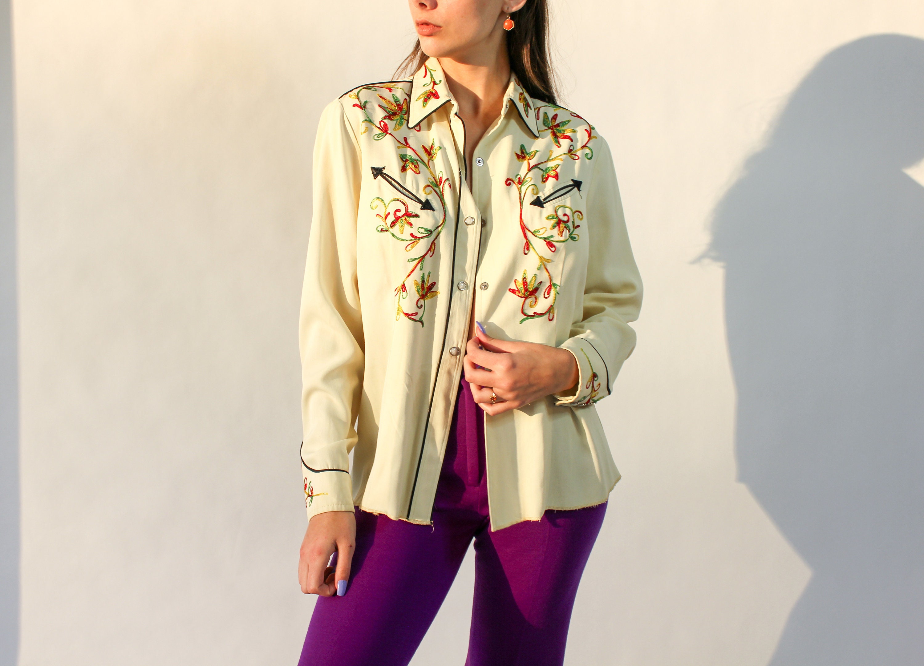 T W Gabardine Long Shirt Collar Rib