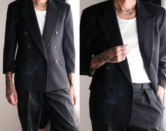ヴィンテージ 80 年代 VALENTINO グレー フランネル ウール