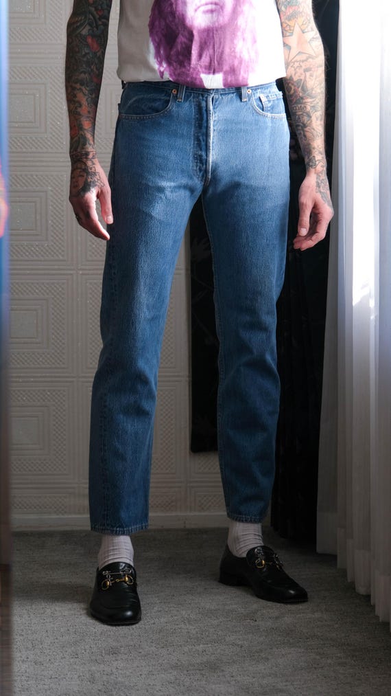 ヴィンテージ 90 年代 LEVIS 501 オリジナル ライトブルー ウォッシュ