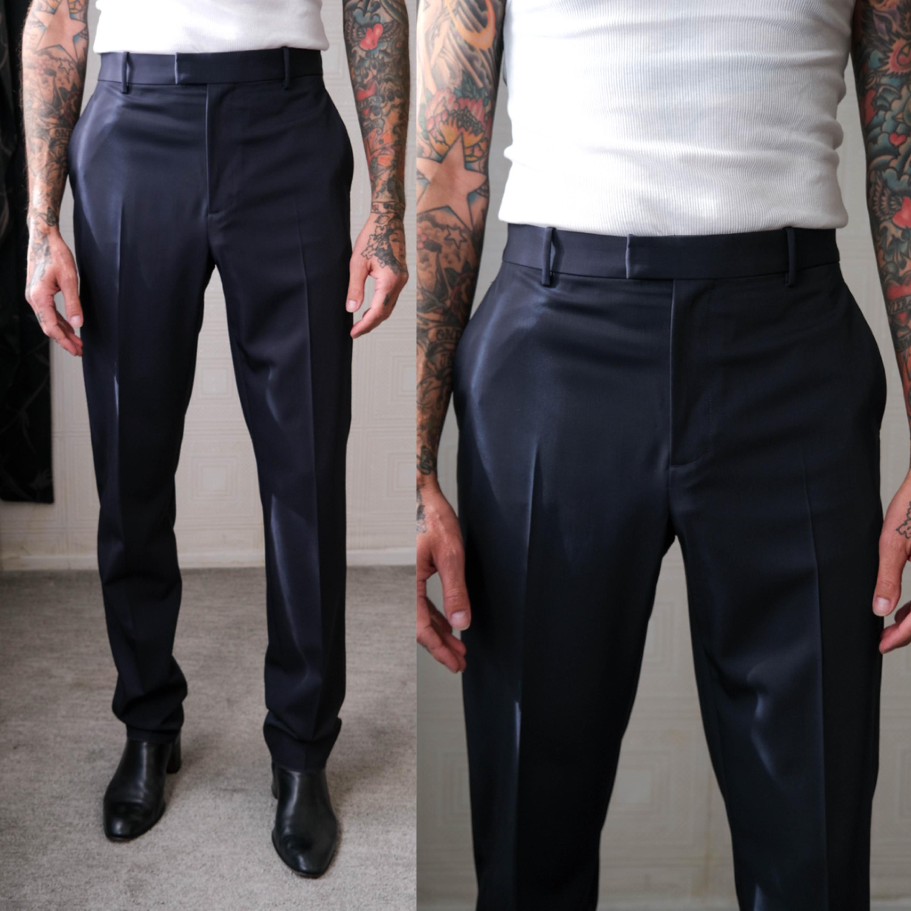 BOTTEGA VENETA UNIFORM パンツ BOTTEGA VENETA Matthieu Blazy Era Uniform Navy High Waist Slacks