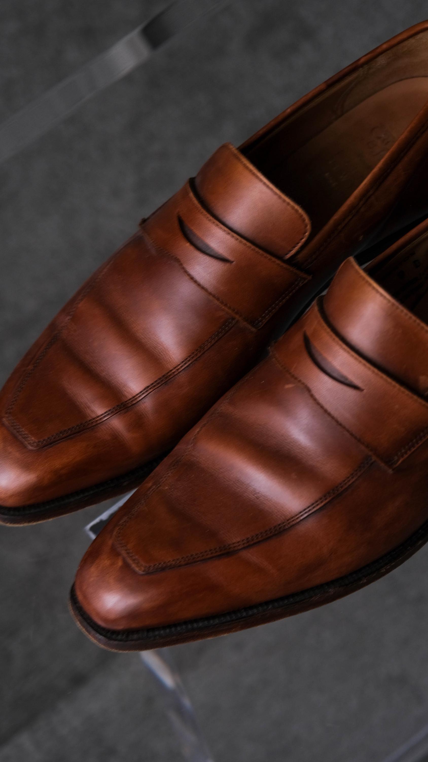 CROCKETT & JONES for Barneys New York Merton Cognac Leather Penny
