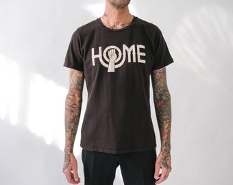 HOME 1969 John Lennon Solidarity Vintage Washed Single Stitch Tee | Made in USA | 100% Cotton | 1970s Authentic Issue Vintage HOME T-Shirt