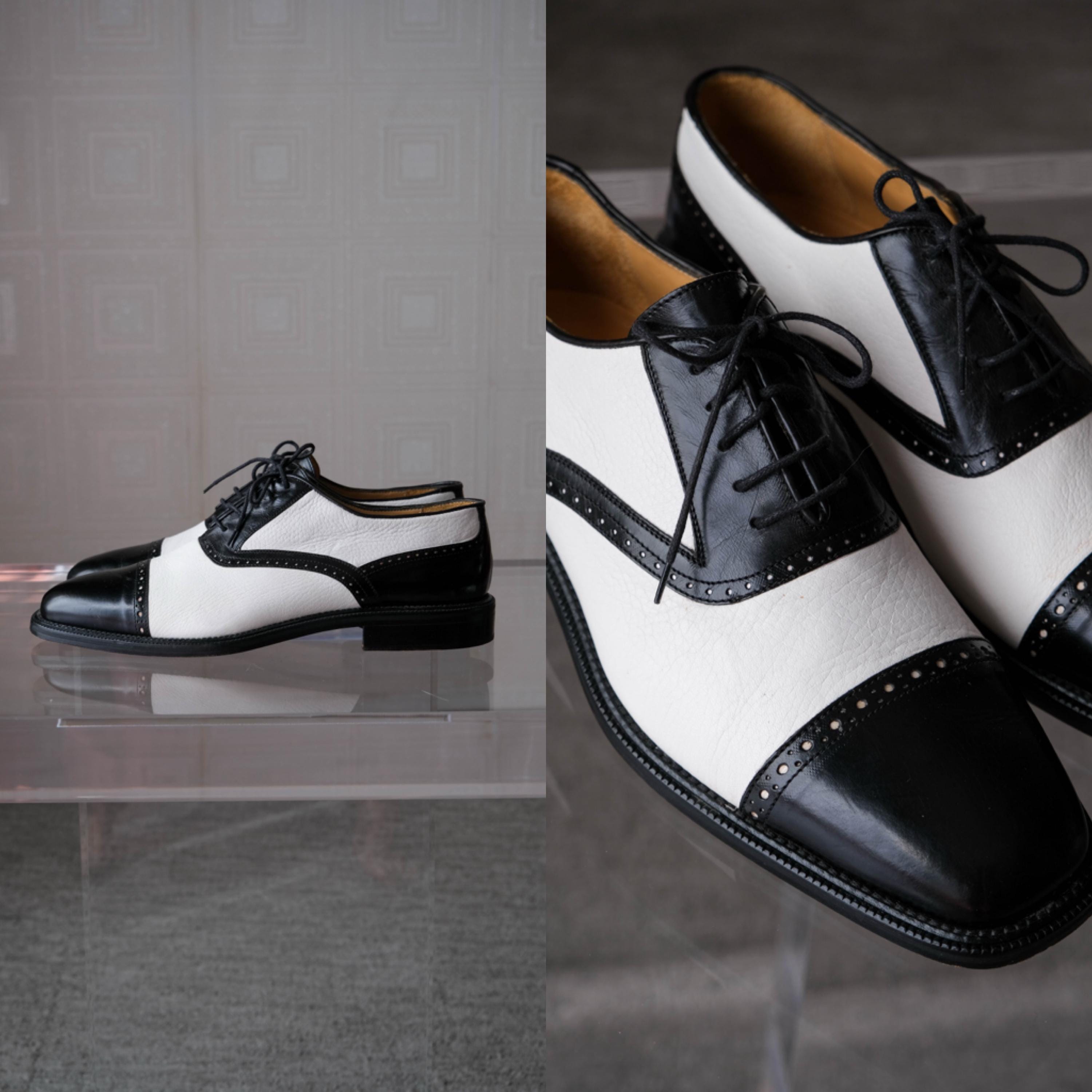 Vintage 90s JOHNSTON & MURPHY Cellini Black and White