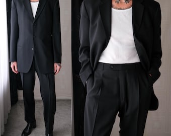 90s HUGO BOSS【ウールギャバジン　ストレートスラックス　レア】 90s HUGO BOSS【ウールギャバジン ストレートスラックス レア】 【公式