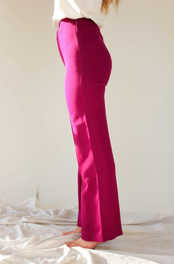 Vintage 90s Y2K Emanuel Ungaro Fuchsia Wool Gabar… - image 7