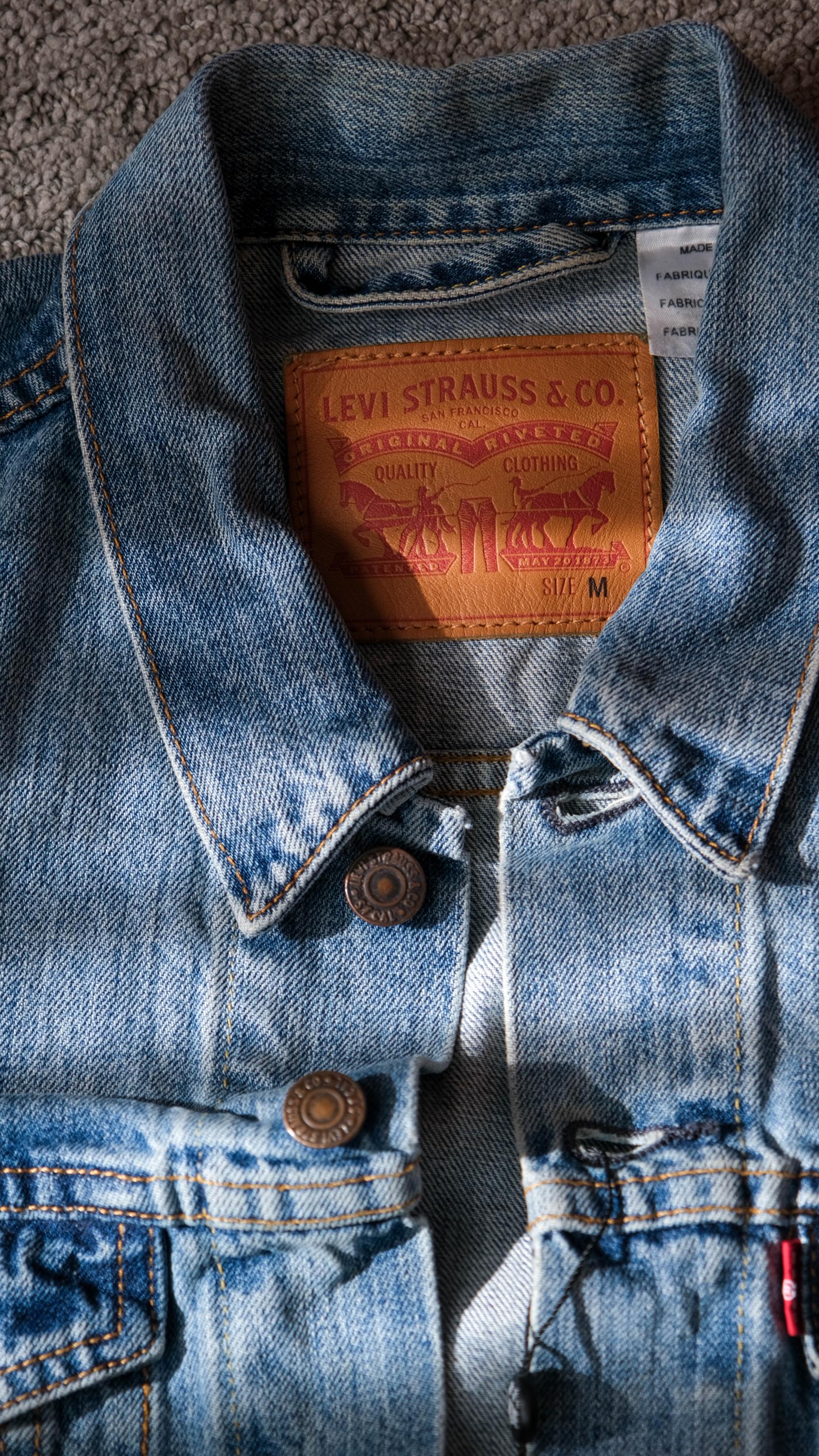 Vintage LEVIS Medium Wash Type III Denim Four Pocket Leather