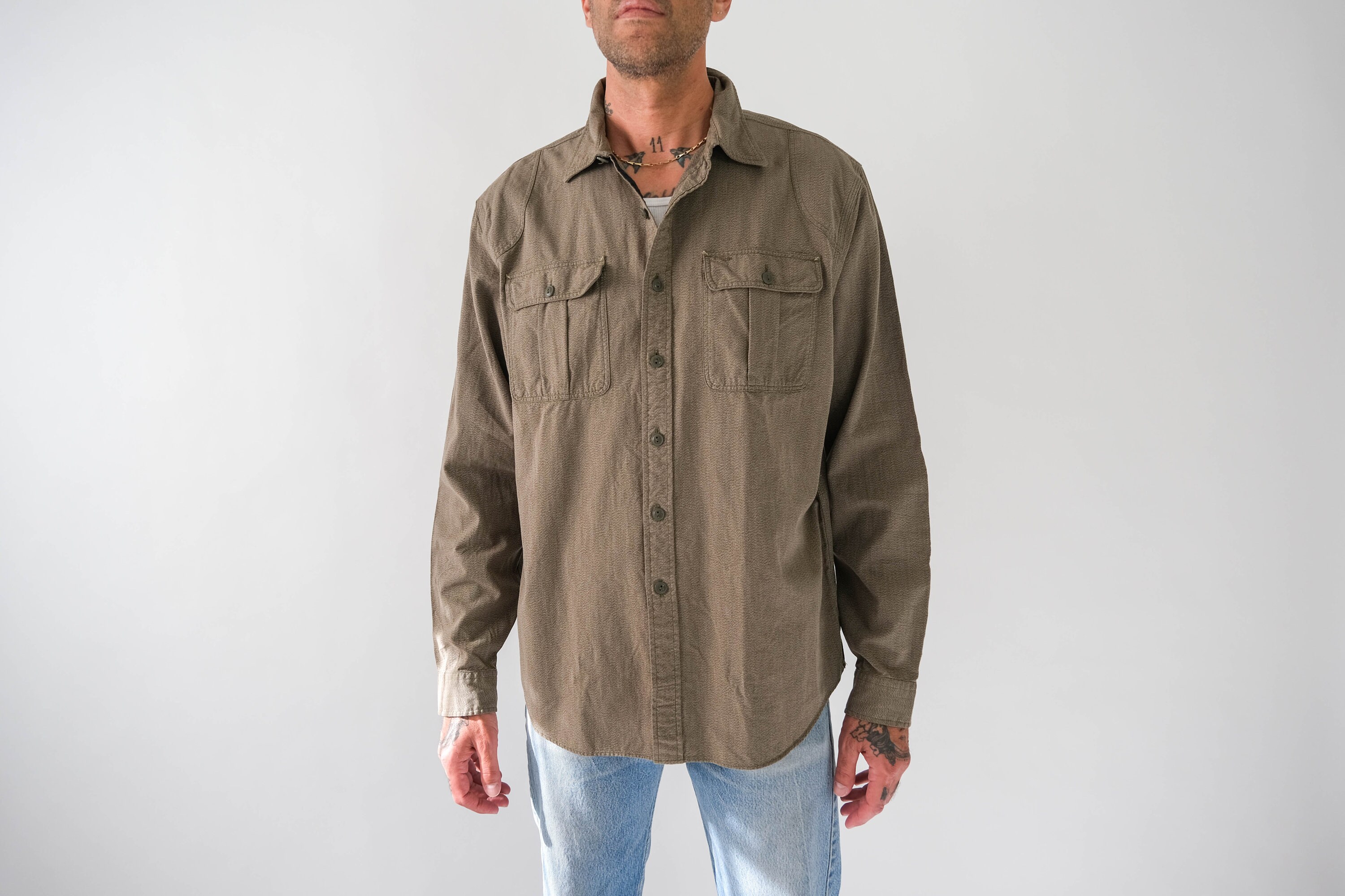 Rrl quilted shop chore jacket
