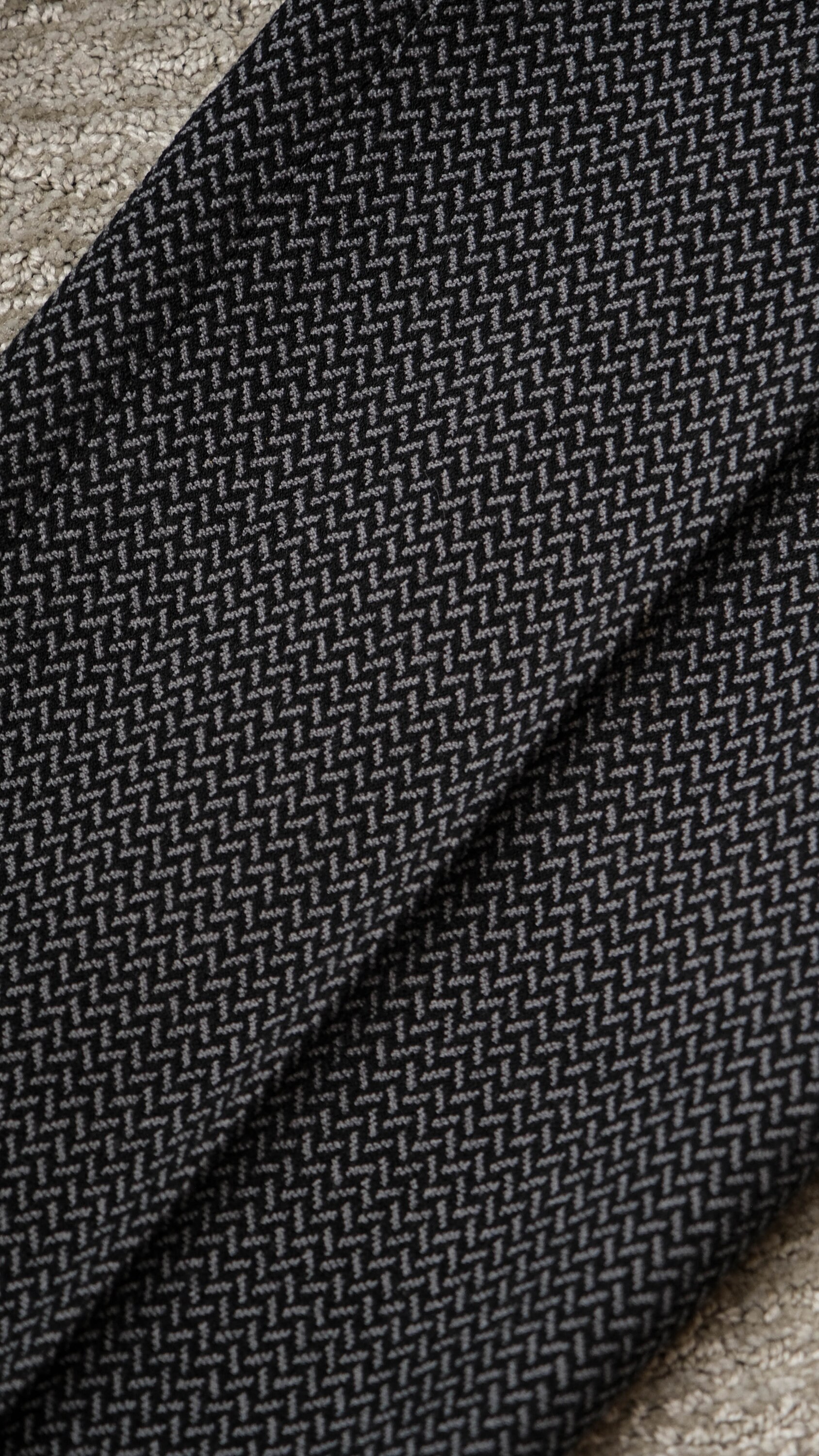 Vintage GIORGIO ARMANI COLLEZIONI Black & Gray Herringbone