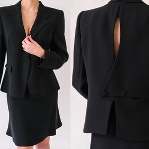 Women Stylish Skirt Suit Long Sleeve Collar Cropped Blazer Jacket Mini  Skirt Y2k Dress Set 2 Piece Outfit Business Streetwear 