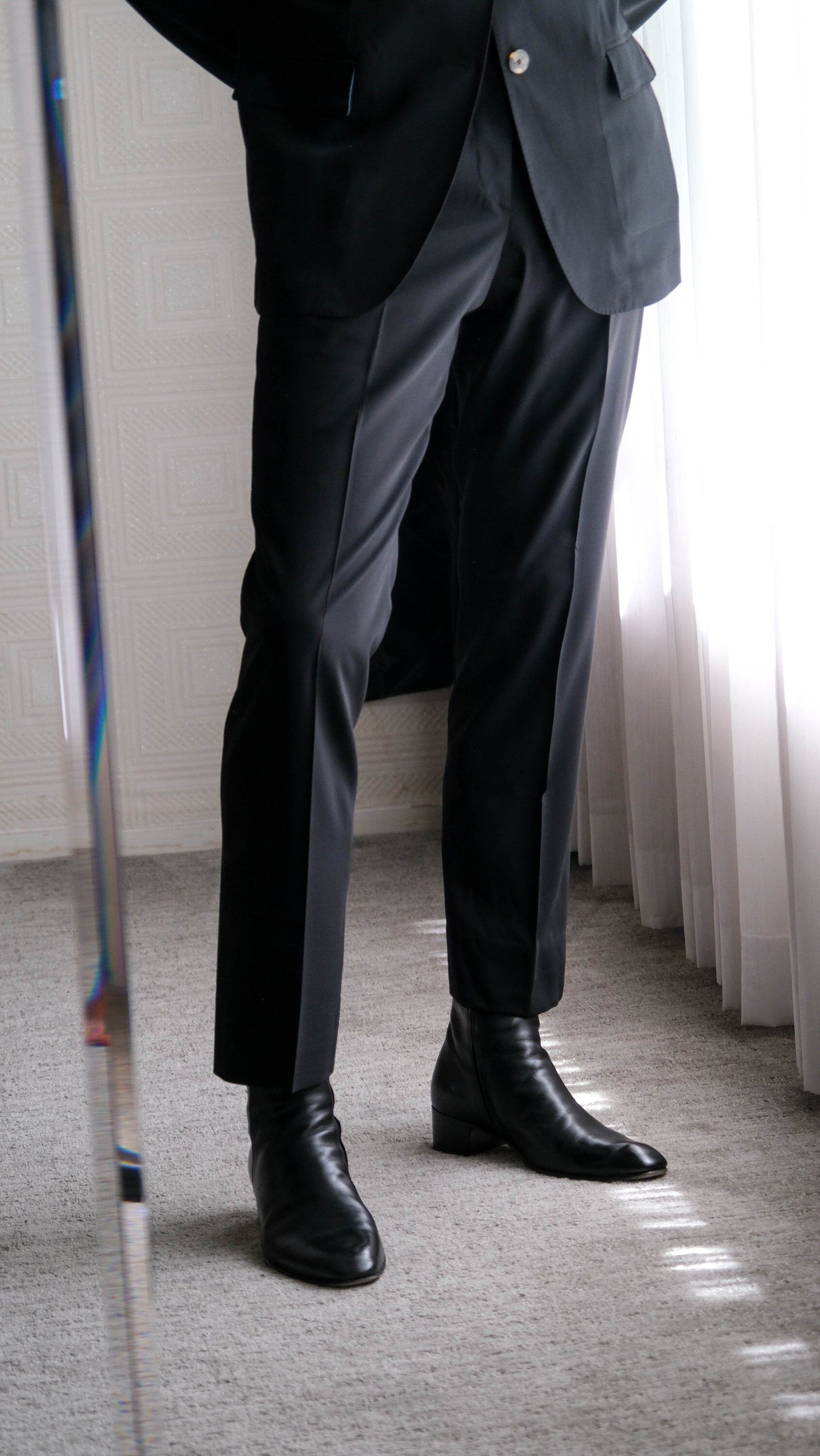 Vintage 90s Jean Paul Gaultier Homme Black Three Button Suit