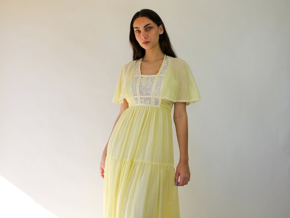 Vintage 70s Angelic Fairy Cape Sleeve 