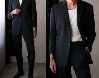 Vintage 90s PRADA Fall 1996 Navy Blue Structured Stretch
