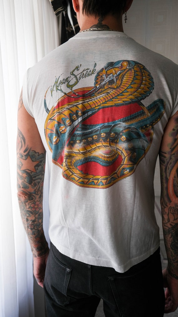 Vintage 80s Y&T MEAN STREAK Album Cover White Distressed Paper  