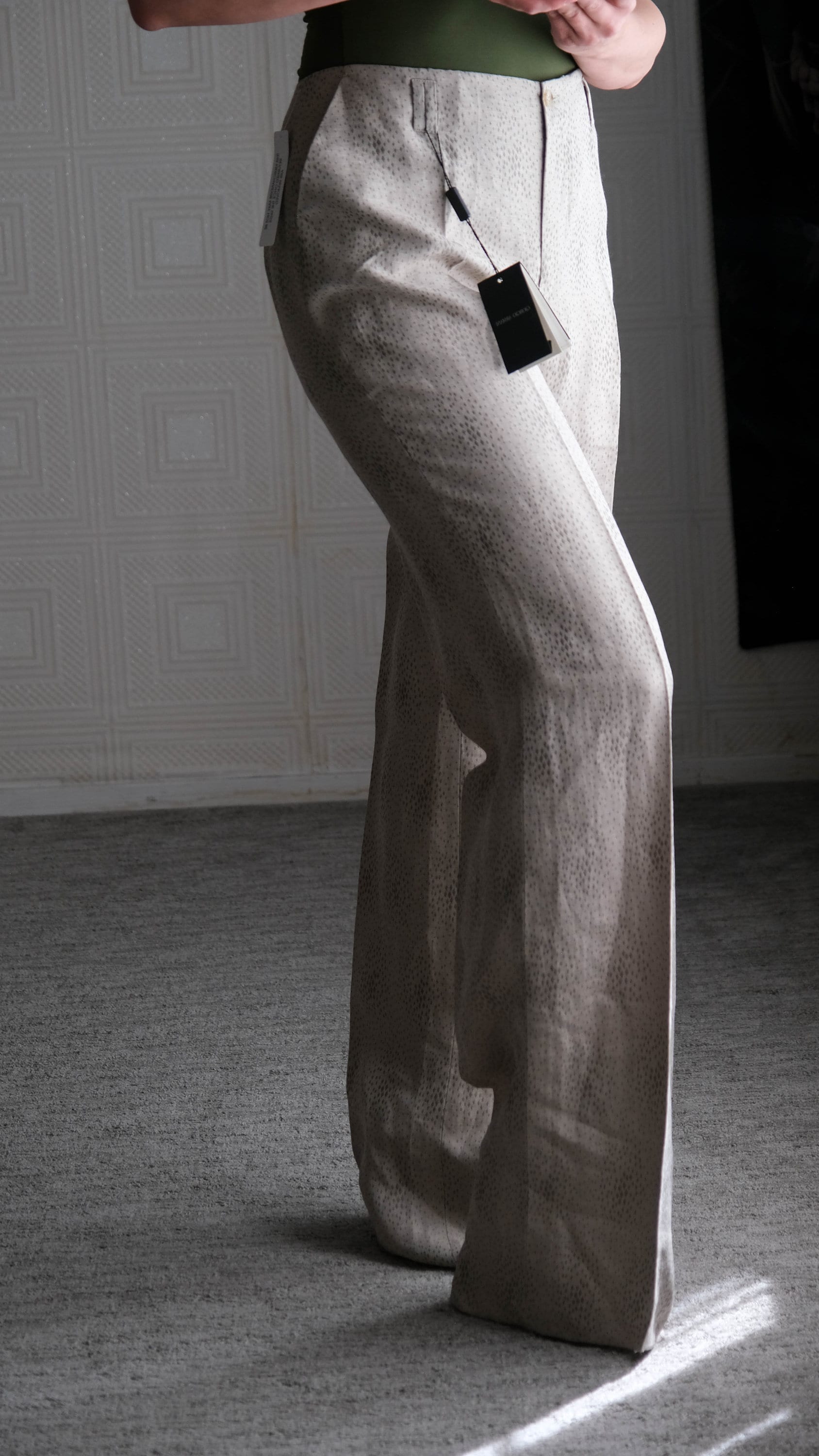 パンツ GIORGIO ARMANI straight slacks pants y2k Vtg 90s Giorgio Armani Jeans Pants Men 34x32 Cream Grunge