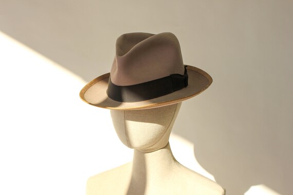 Vintage 40s 50s Aristocrat Destroyed Taupe Wide Br
