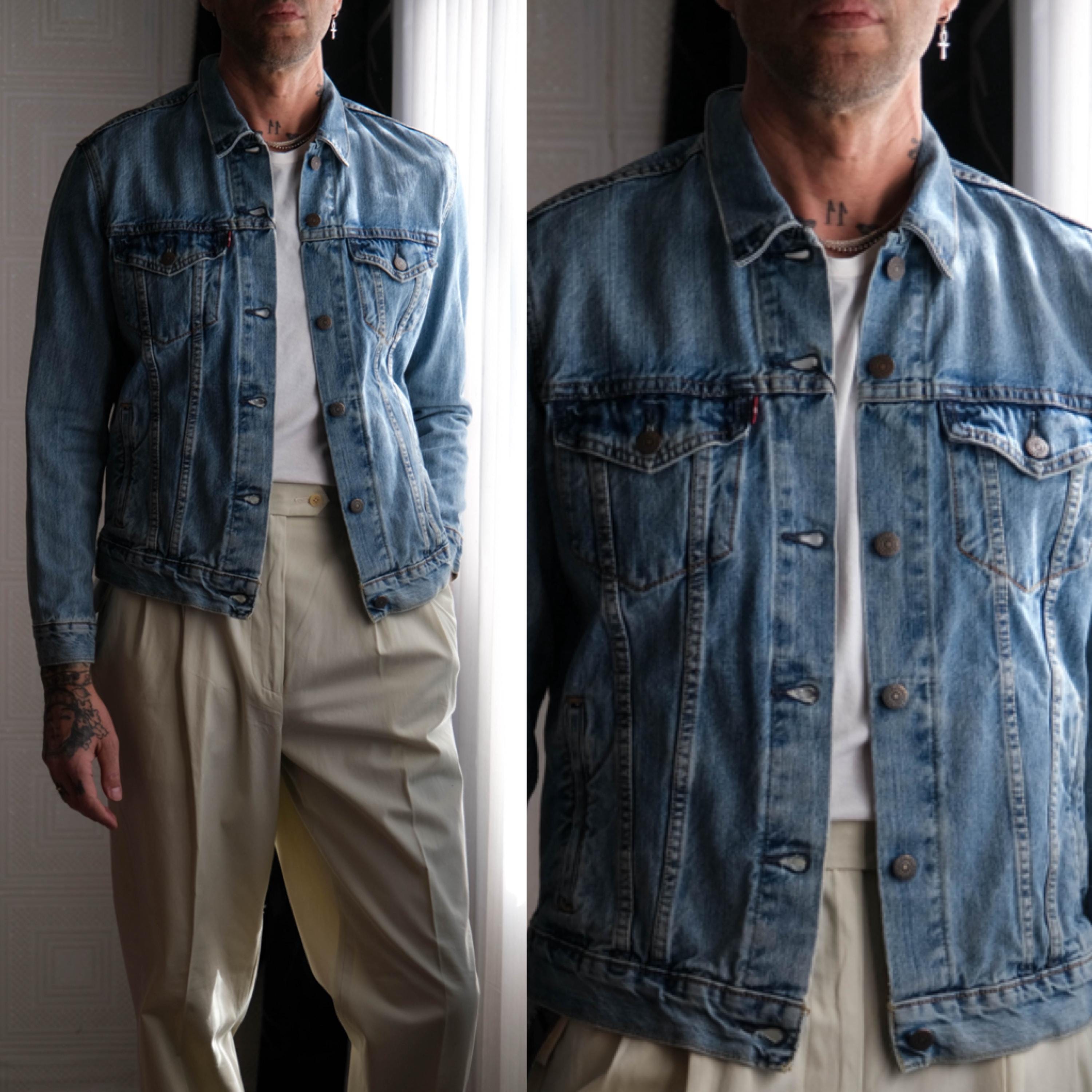 Vintage LEVIS Medium Wash Type III Denim Four Pocket Leather