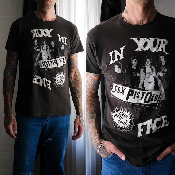 Vintage 90s Sex Pistols Cash From Chaos Single Stitch Portrait Tee