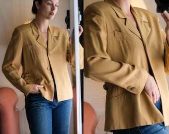 BURBERRYS Vintage Womens Blazer 80s Burberry of London Wool