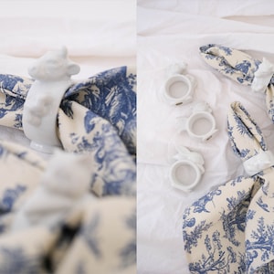 Vintage Ceramic Farmhouse Napkin Rings | Set of 5 | Nouveau Wedding, Dinner Party, Napkin Set, Dinner Ware, Dining, Serving Set, Table