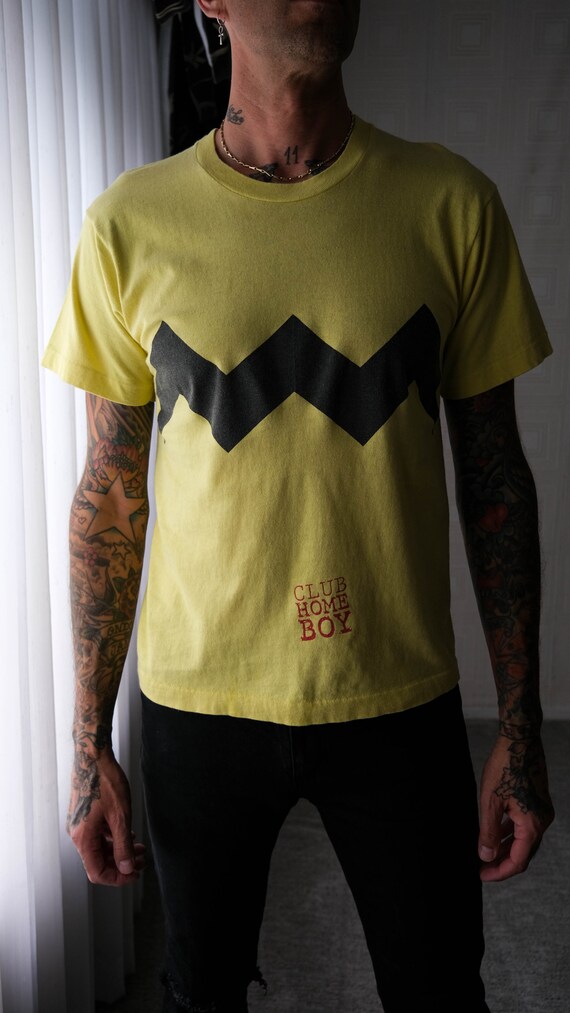 国内初の直営店 Vintage 90s Club Homeboy Charlie Brown Single Stitch Skater トップス