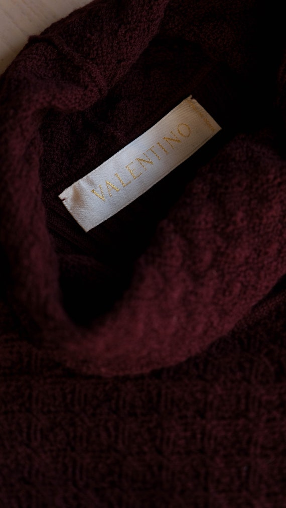 Vintage VALENTINO Merlot Knit Turtleneck Sweater … - image 10
