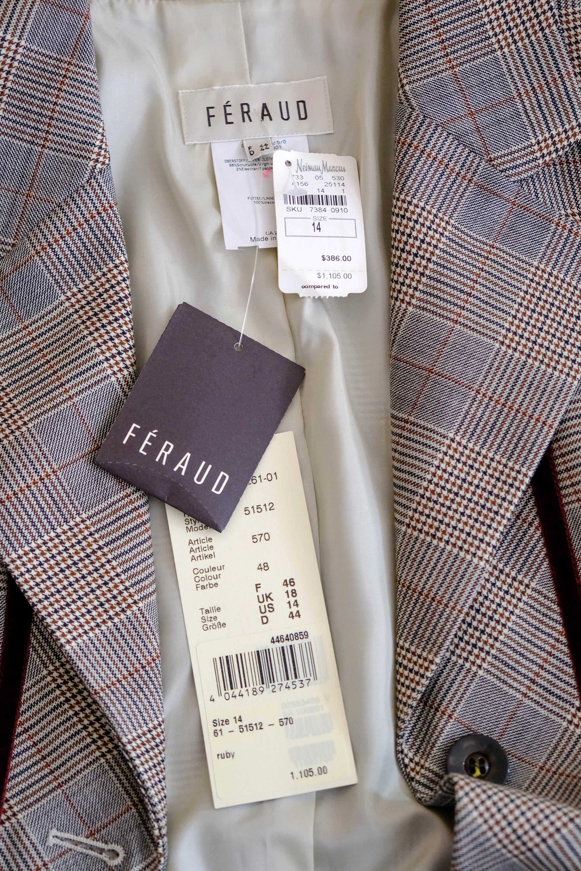Louis Feraud 100% Cashmere Skirt Suits