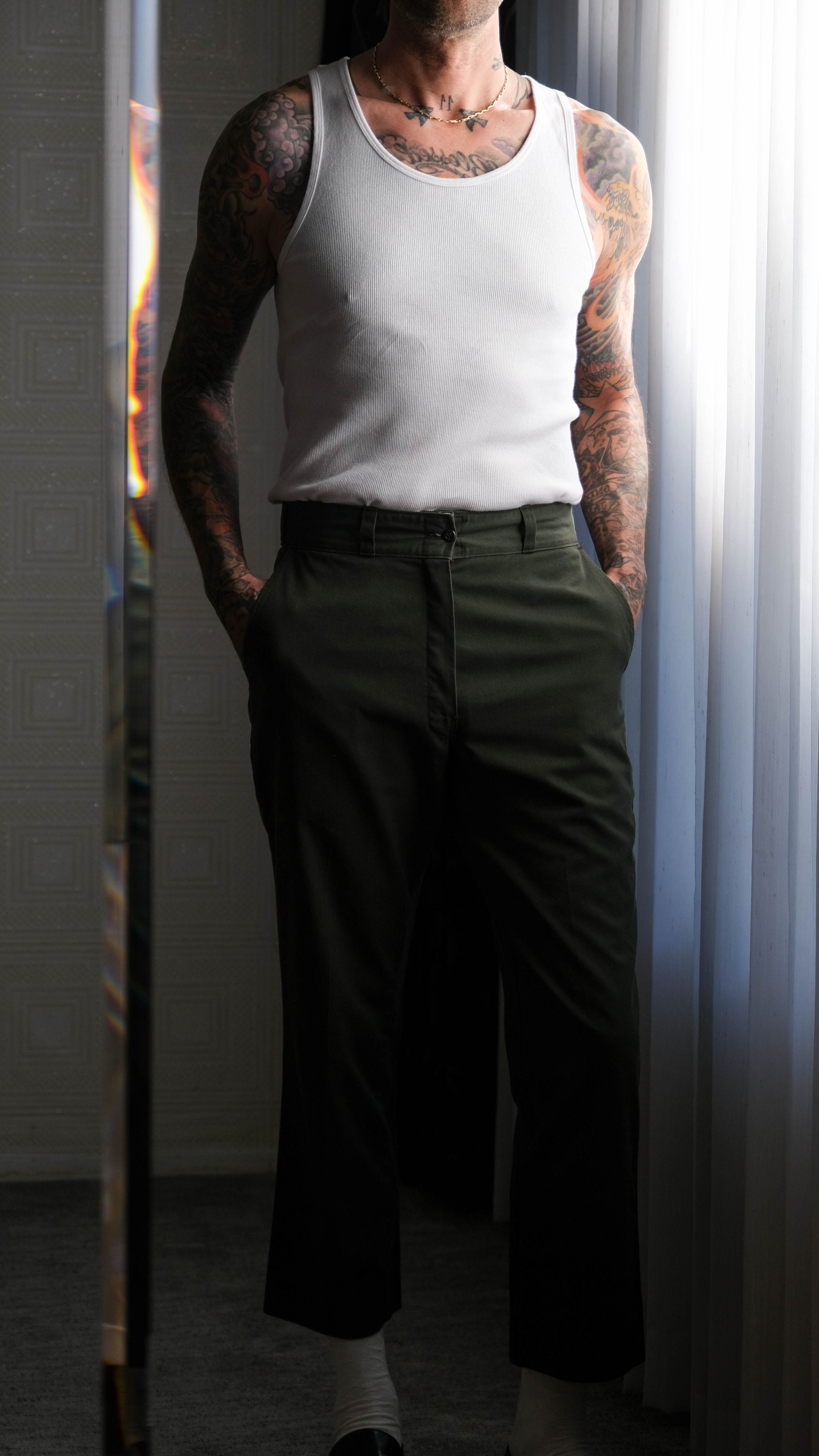 パンツ Dickies 90S 8740BK32x30 MADE IN HONDURA 古着 90s USA製 Dickies 874BK コットンツイル ワーク チノ
