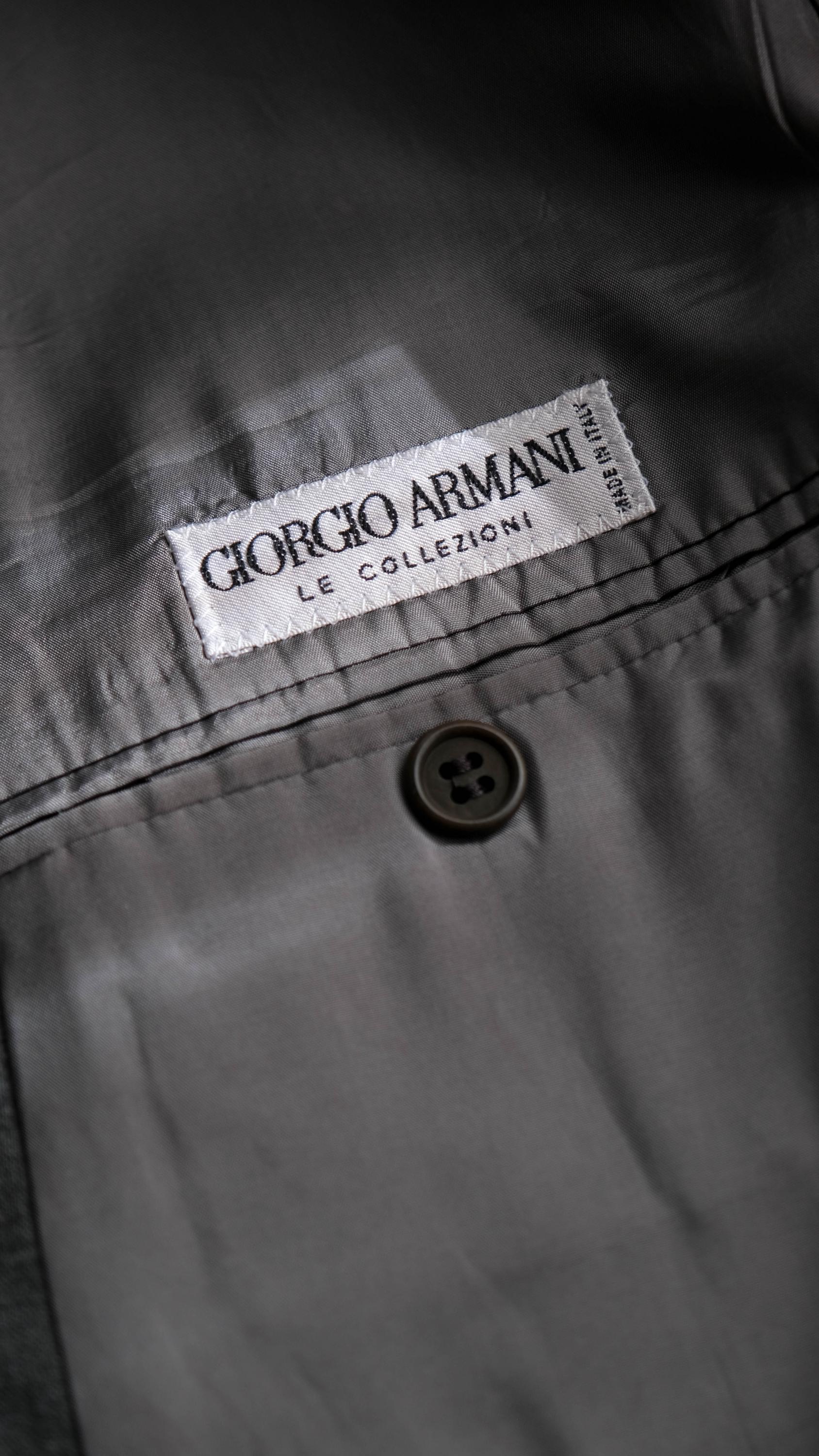 Vintage 90s GIORGIO ARMANI Le Collezioni Gray Lightweight Two