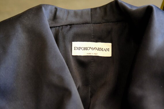 Vintage 80s Giorgio Armani Black & Tan Windowpane Vintage 80s Giorgio Armani Black & Tan Windowpane