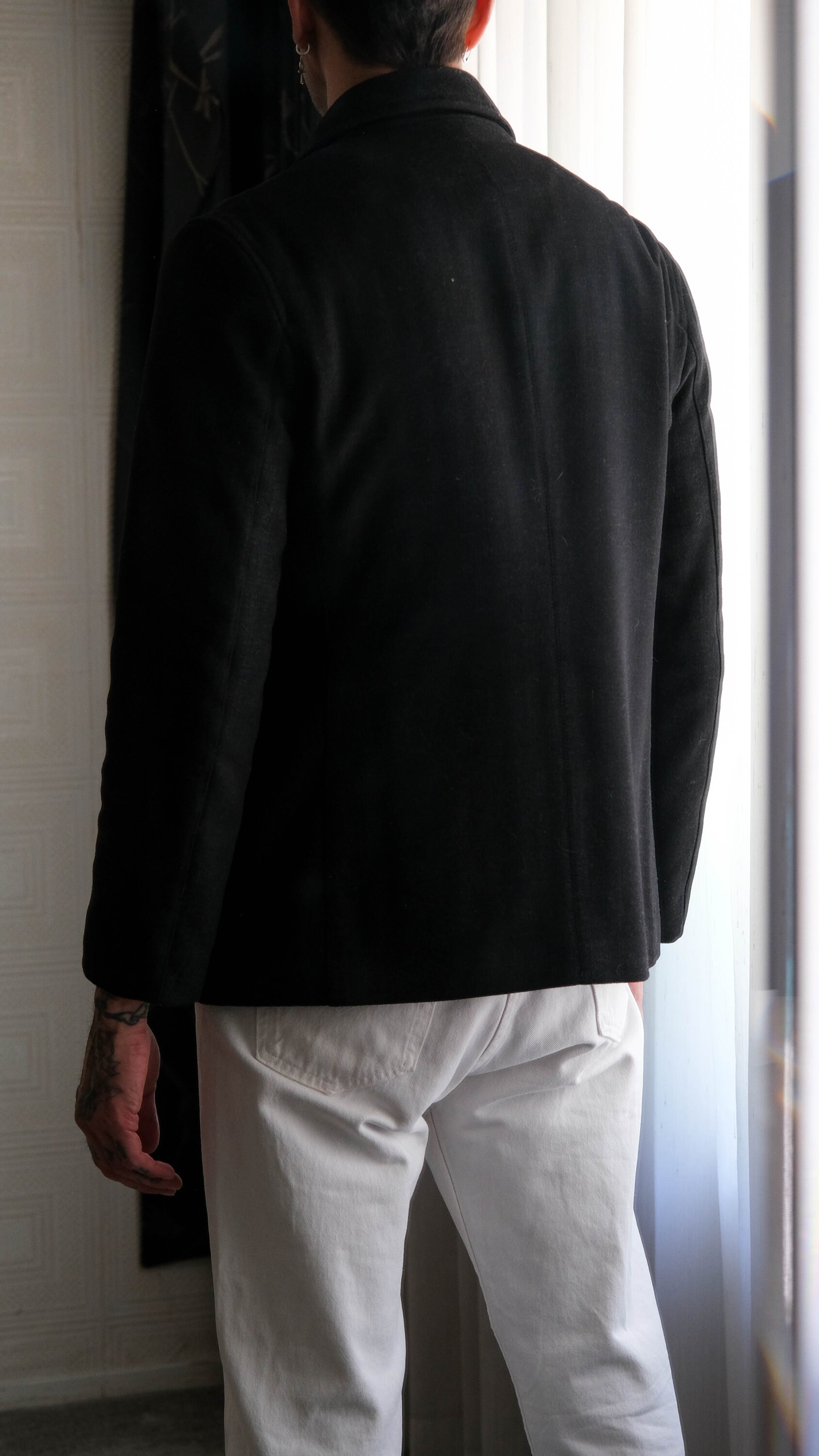 ヴィンテージ GIORGIO ARMANI COLLEZIONI チャコールグレー カシミア 