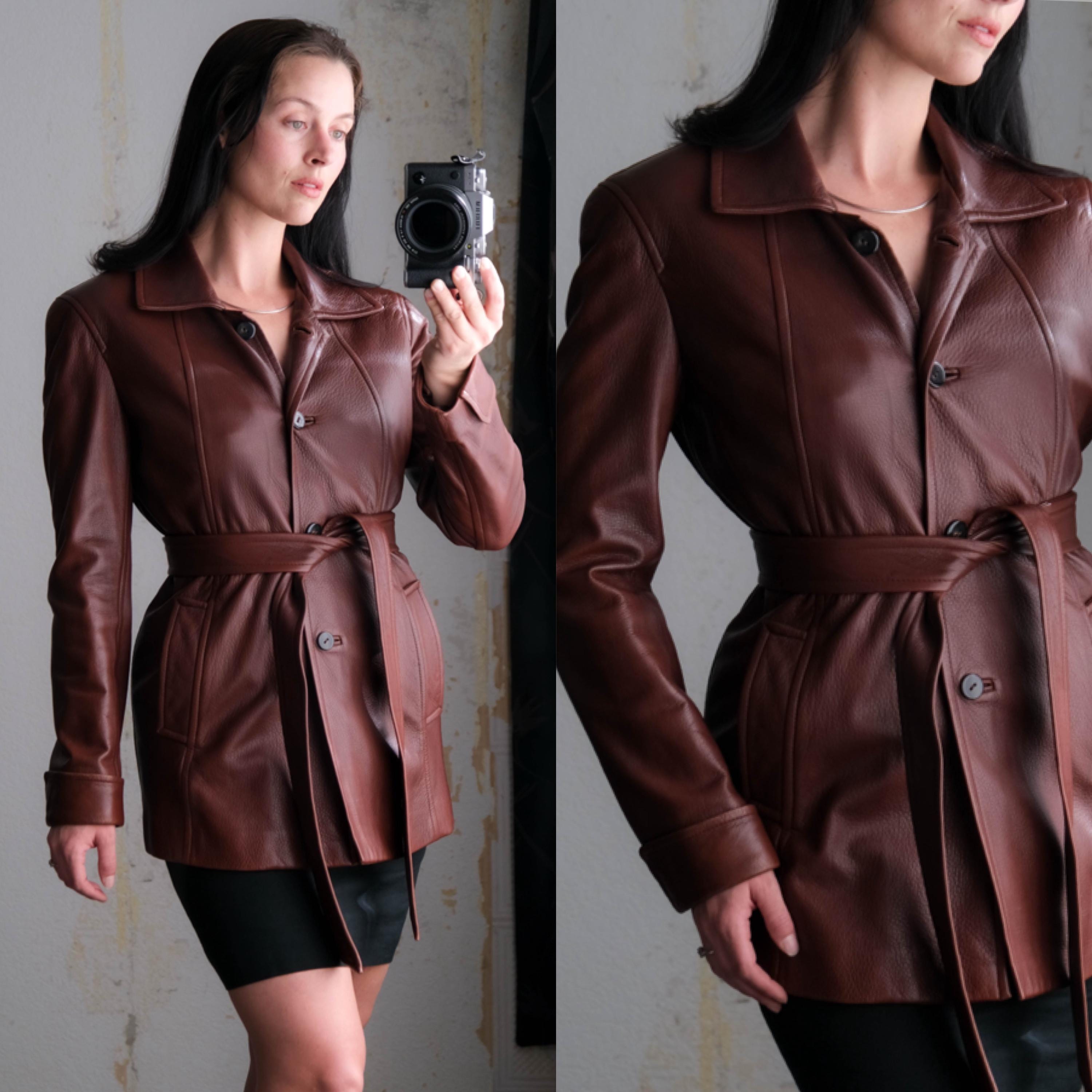 Donna Karan Leather Jacket - Etsy