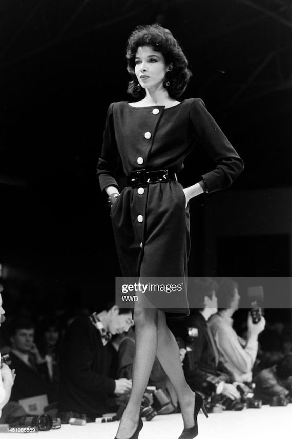 Vintage 80s Yves Saint Laurent Rive Gauche 1984 Runway Black Vintage 80s Yves Saint Laurent Rive Gauche 1984 Runway Black