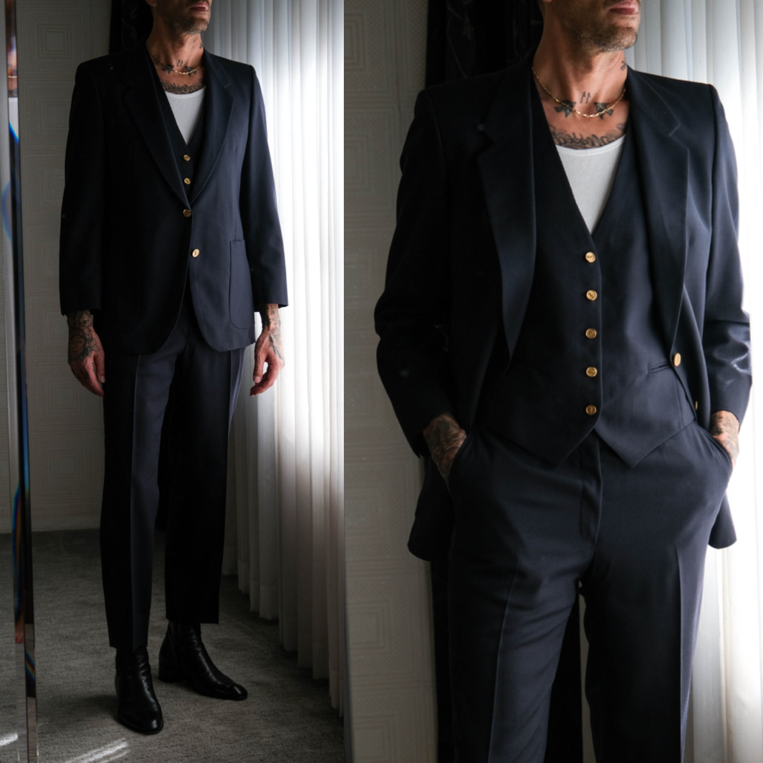 SAINT LAURENT - YVES SAINT LAURENT VINTAGE FRANCE製 3ピース