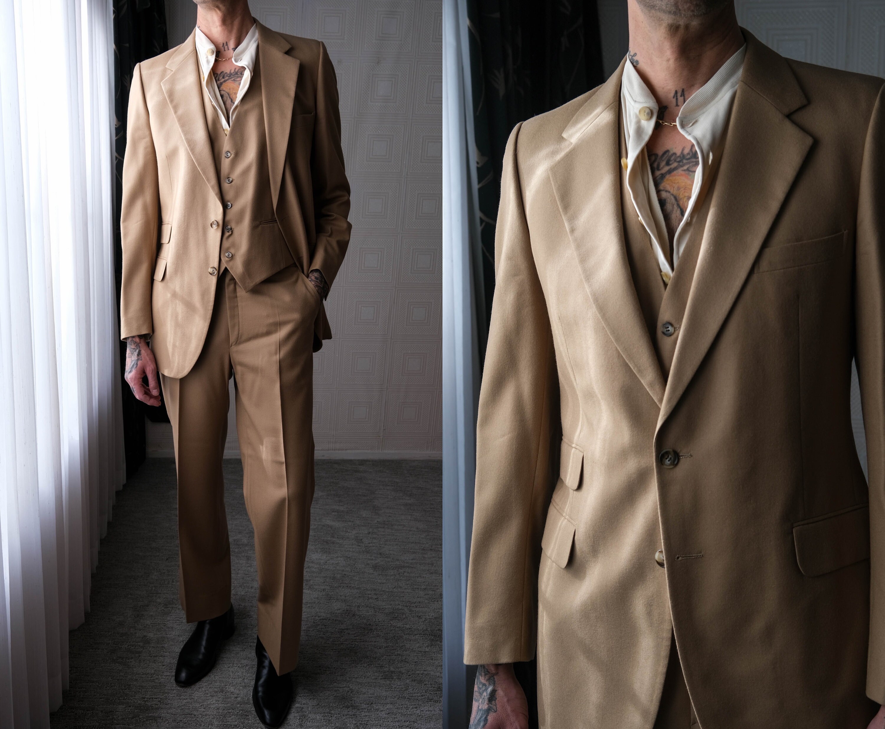 Gabardine suit deals