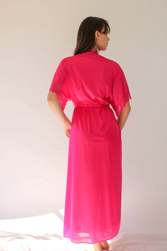 Vintage 80s Vandmere Hot Pink Lace and Satin Peig… - image 10