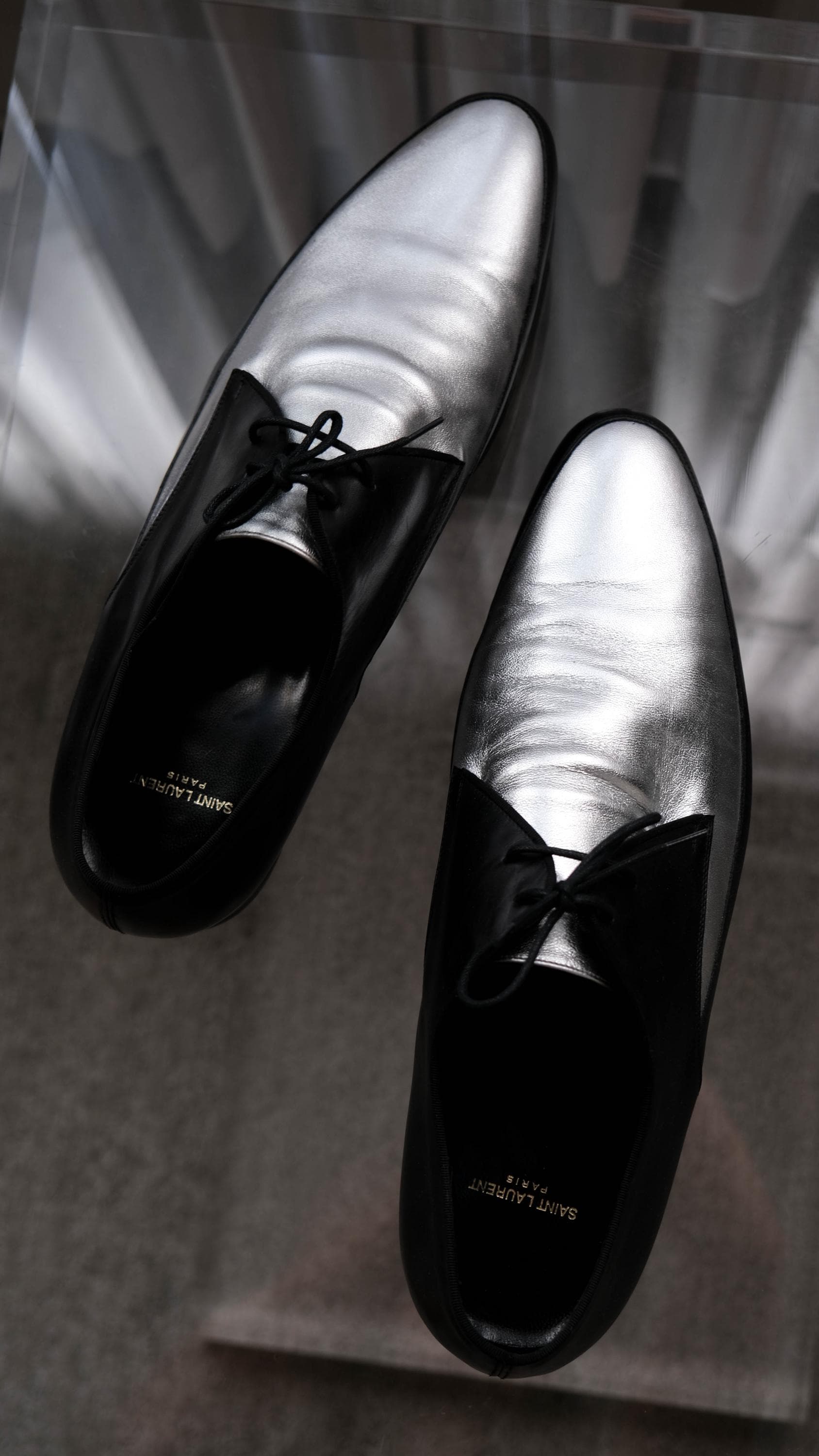 YSL Saint Laurent Men’s Liverpool Lace Up Derby Patent Leather Shoes Black 40 il_fullxfull.7389734000_k3o9.jpg main image 2