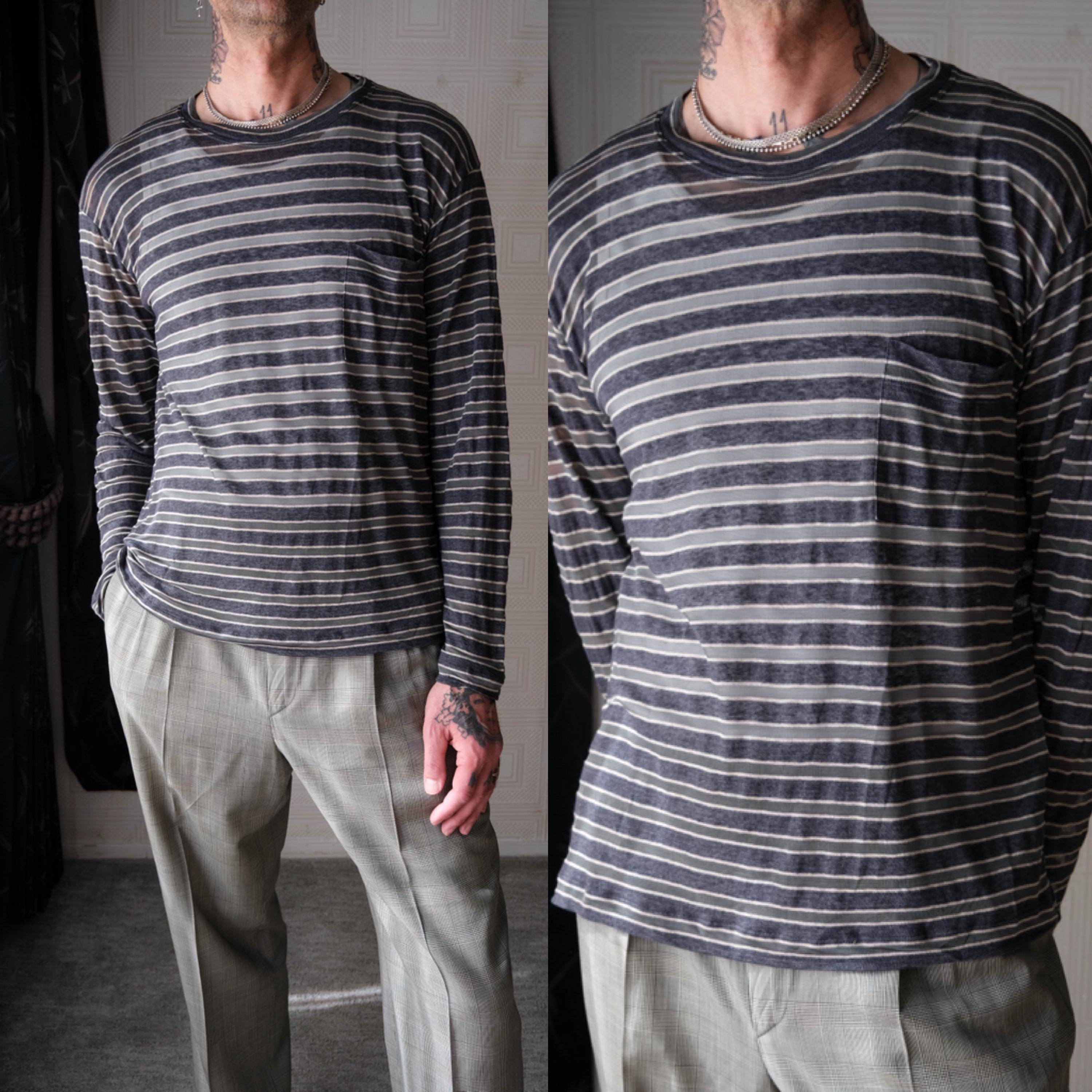 VINTAGE 80s Giorgio Armani Mens Striped Italian Dress Shirt