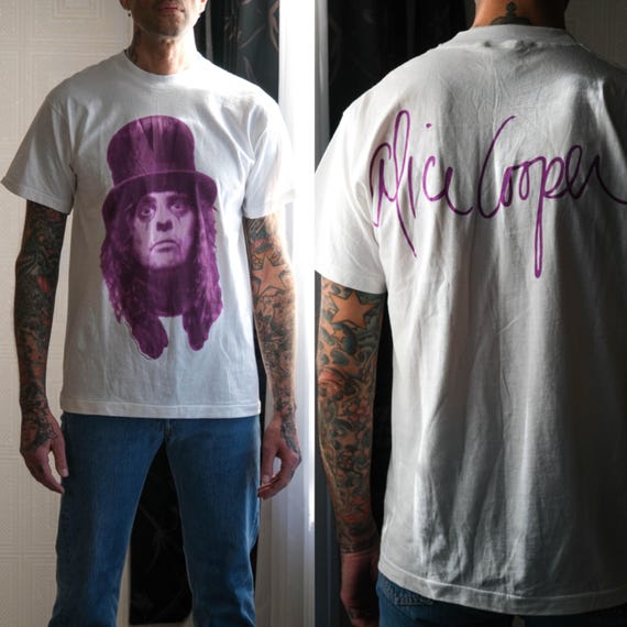 Vintage 90s ALICE COOPER 1996 Single Stitch Tee Shirt | Made in