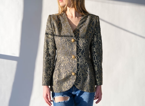 VTG GIVENCHY FRANCE Blazer Gold Button
